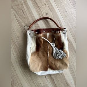African Sanctuary Springbok Leather Tote